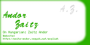andor zaitz business card